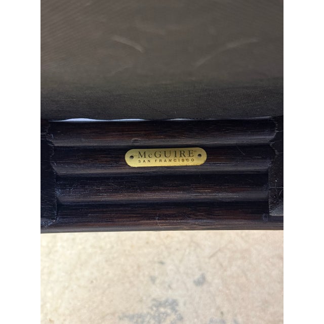 McGuire Brown Bamboo and Leather Dining Chairs - Set of Six For Sale - Image 11 of 18