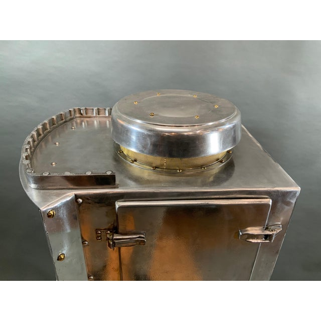 Maritime Range Light with Polished Aluminum Body on Three Legs For Sale - Image 10 of 12