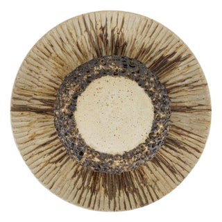 Round Ceramic Wall Light in the style of Axella, Denmark, 1970s For Sale