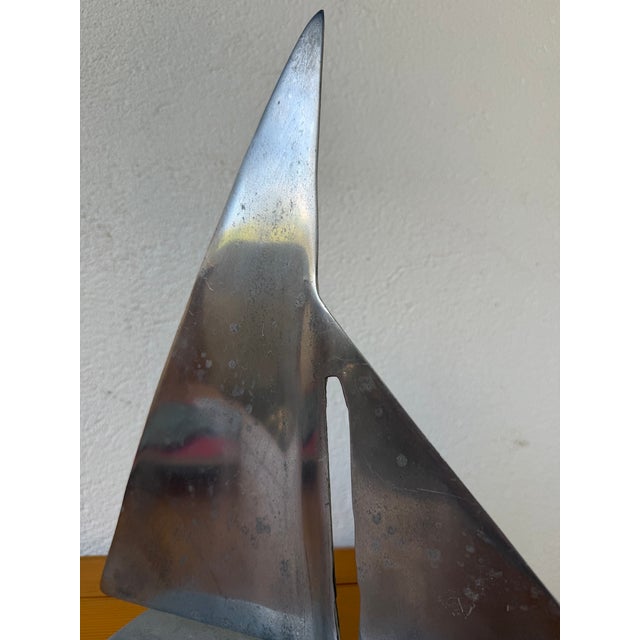 Vintage Polished Aluminum Sailboat, 1970s For Sale - Image 16 of 18