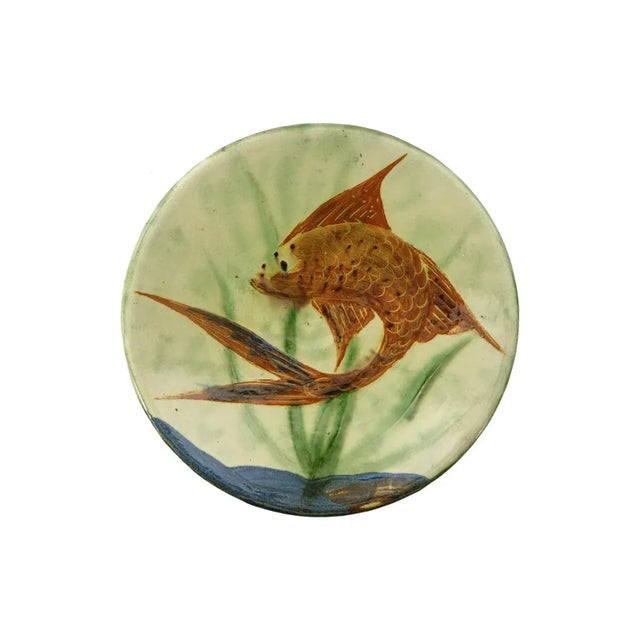 Ceramic Mid-Century Ceramic Wall Plates with Fish Decor by Puigdemont, Set of 3 For Sale - Image 7 of 16