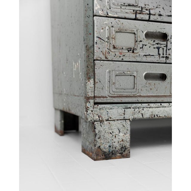 Vintage Industrial Metal Drawer Cabinet, 1960s For Sale - Image 9 of 17