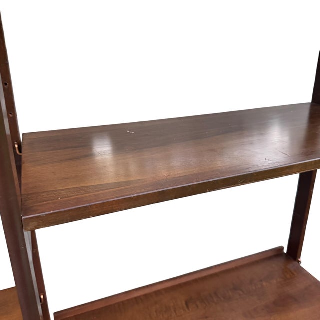 1960s Mid Century Modern Free Standing Walnut Modular Shelving in the Style of Cadovius For Sale In Columbia, SC - Image 6 of 9