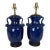 The Bradburn Gallery Cobalt Ceramic Lamp Pair For Sale