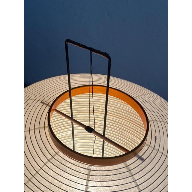 Paper Akari 10A Floor Lamp attributed to Noguchi, 1990s For Sale - Image 3 of 9