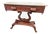 Vintage Victorian Lyre Base Foyer Console Table With Granite/Marble Top For Sale