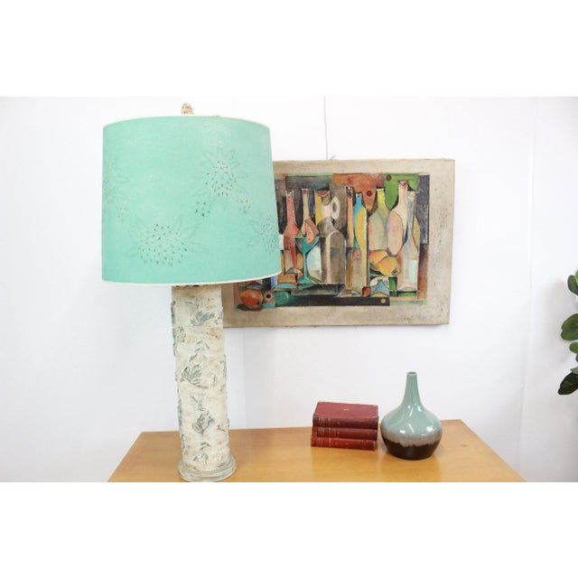 Mid Century Modern Wall Paper Roll Lamp With Shade For Sale - Image 4 of 7