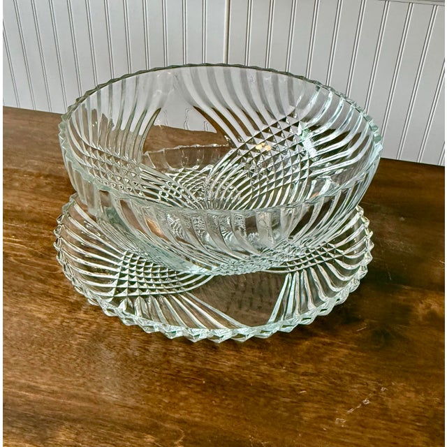 Glass Late 20th Century Enchantment Bowl and Platter Set - 2pcs For Sale - Image 7 of 12