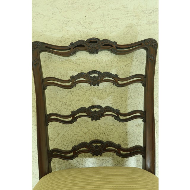 Set of 8 Georgian Mahogany Ribbon Back Dining Room Chairs For Sale - Image 10 of 13