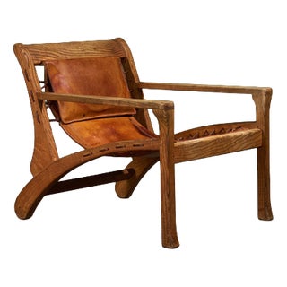 Lace Lounge Chair in Ash and Cognac Leather by Stefan During, Netherlands, 1985 For Sale