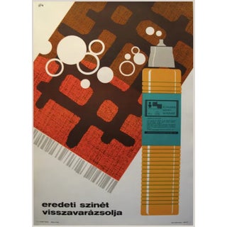 Original Hungarian Swinging 60's Carpet Poster For Sale