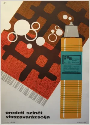 Original Hungarian Swinging 60's Carpet Poster