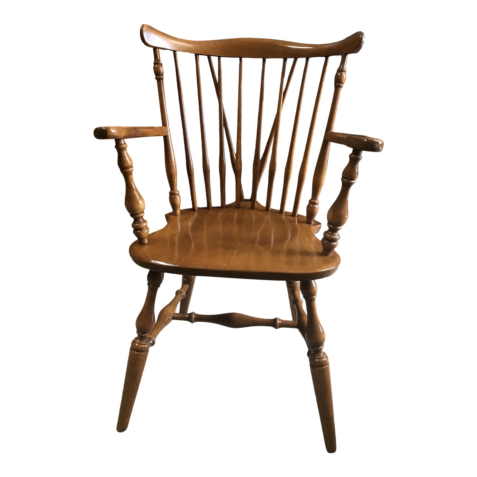 Ethan Allen Heirloom Maple Fiddleback Duxbury Side Chair 106020 Chairish