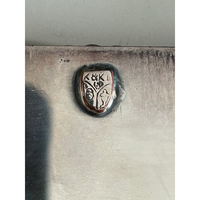 1990s 90's Marked K&k Silver Plate Serving Tray For Sale - Image 5 of 6