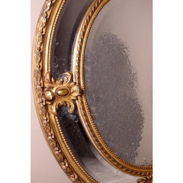 Victorian Giltwood Oval Marginal Plate Mirror For Sale - Image 4 of 11