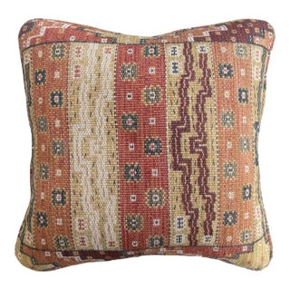 Schumacher Fairuza Flatweave Pillow in Spice For Sale