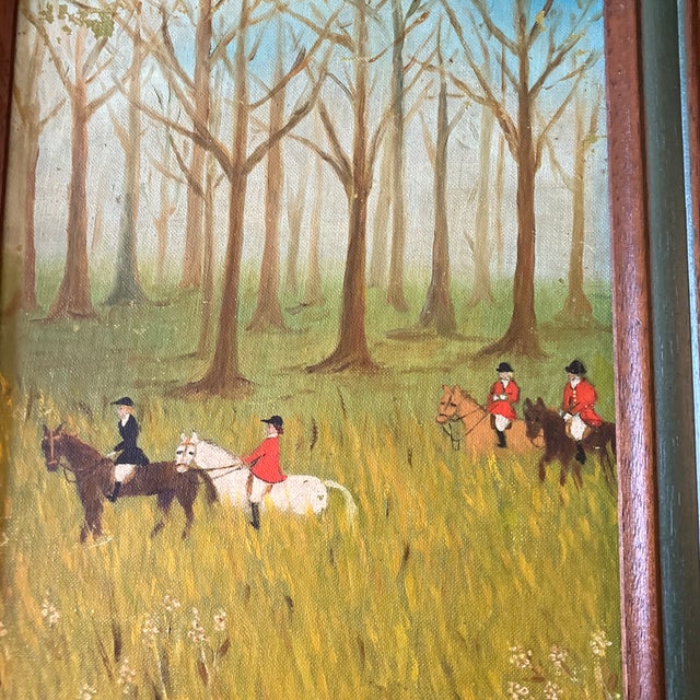 Original 9 x 12 painting on canvas board initialed bottom left ( Copied from a New Yorker magazine cover ) Overall size...