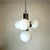 Space Age Chandelier in Chromed Metal with 4 White Opaline Glass Globes, 1970s For Sale - Image 12 of 12
