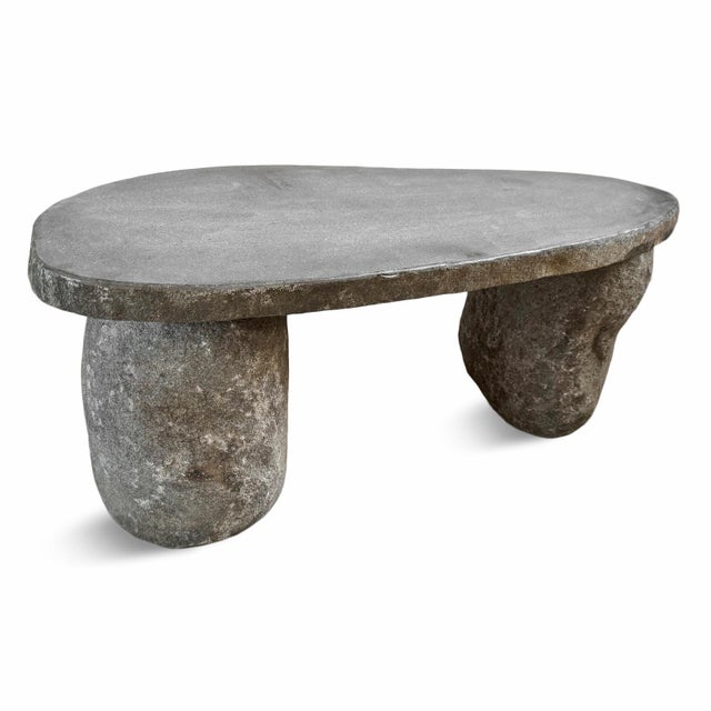 2020s Stone Boulder Outdoor Organic Modern Coffee Table / Bench For Sale - Image 5 of 7