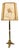 Louis XV French Polychrome and Gilded Tripod Table Lamp, 1930s For Sale
