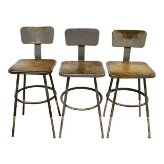 Industrial Lab Stools, S/3 For Sale