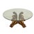 Hollywood Regency 1980s Italian Neoclassical Style Gilt Scroll Base Round Glass Coffee Table Hollywood Regency For Sale - Image 3 of 14
