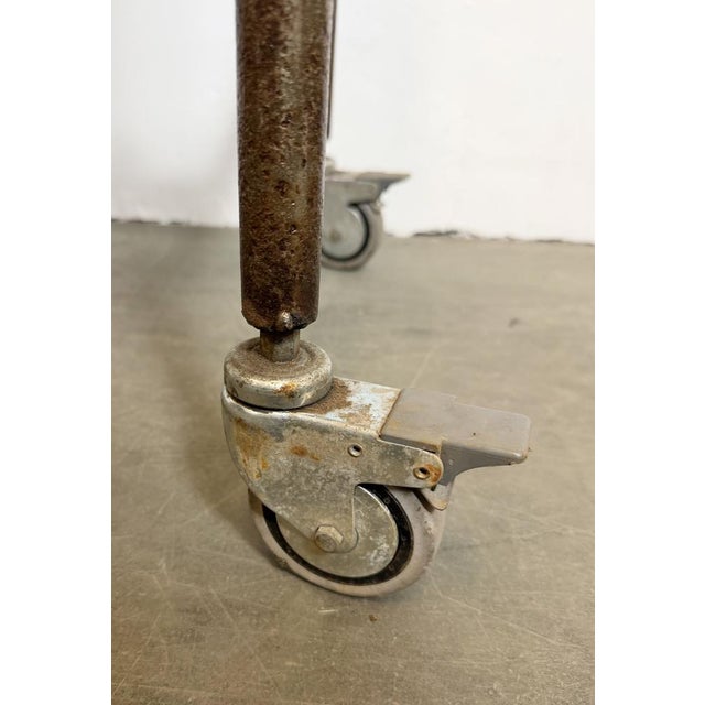 Vintage Industrial Worktable on Wheels, 1960s For Sale - Image 12 of 18