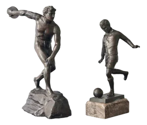 Art Deco Bronze Statues, Germany, 1930s, Set of 2