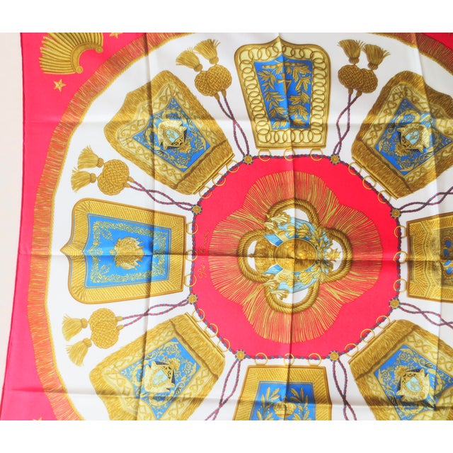 Mid-Century Modern Hermes Silk Scarf " Poste Et Cavalerie" 1987 For Sale - Image 3 of 11