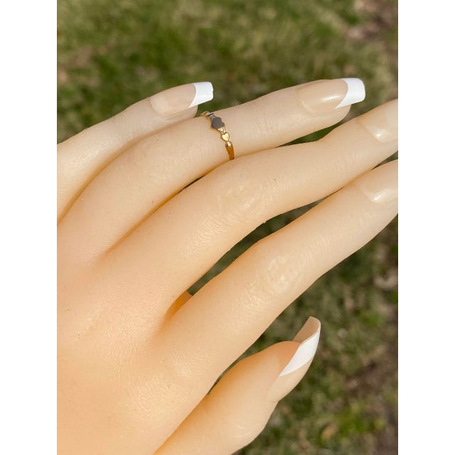 Mid 20th Century the Taylor: Childs Yellow Gold Heart Ring, Size 1.25 For Sale - Image 10 of 10