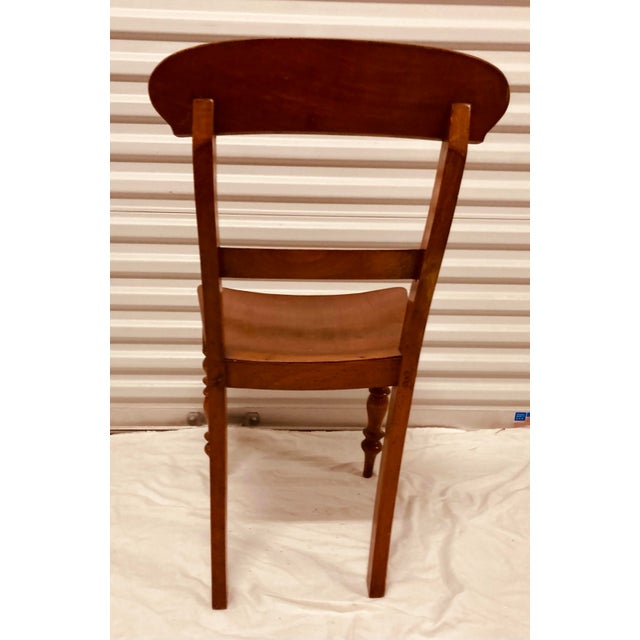 English Regency 19th Century Mahogany Side Chair Turned Legs For Sale - Image 9 of 12