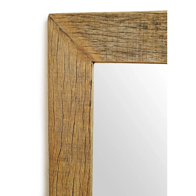 Rustic Vintage Rustic Salvaged Wood Mirror For Sale - Image 3 of 4
