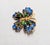 Napier Vintage 1950s Signed Napier Faux-Sapphire & Emerald Butterfly Brooch For Sale - Image 4 of 9