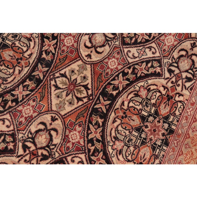 Shabby Chic 1990's Renaissance Black/Rust Wool Rug - 8'0'' X 10'4'' For Sale - Image 4 of 9