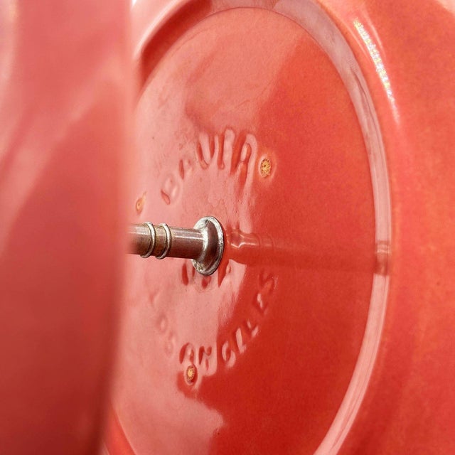 1950s 1950s Mid-Century Modern Pink 3 Tier Tidbit or Dessert Stand by Bauer Pottery Los Angeles For Sale - Image 5 of 5