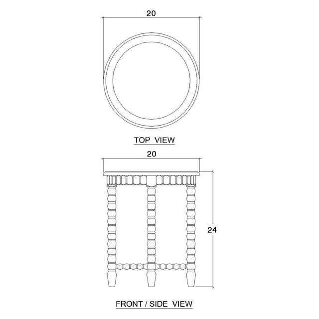 2020s Pair of French Country Round End Tables For Sale - Image 5 of 5