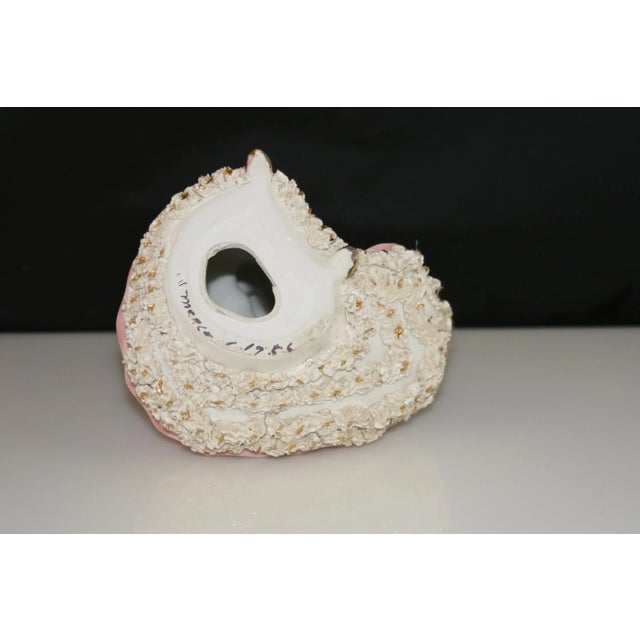 Vintage 1950s Holland Mold Figurine Woman in Flowing Pink Gown Dancing For Sale - Image 10 of 10