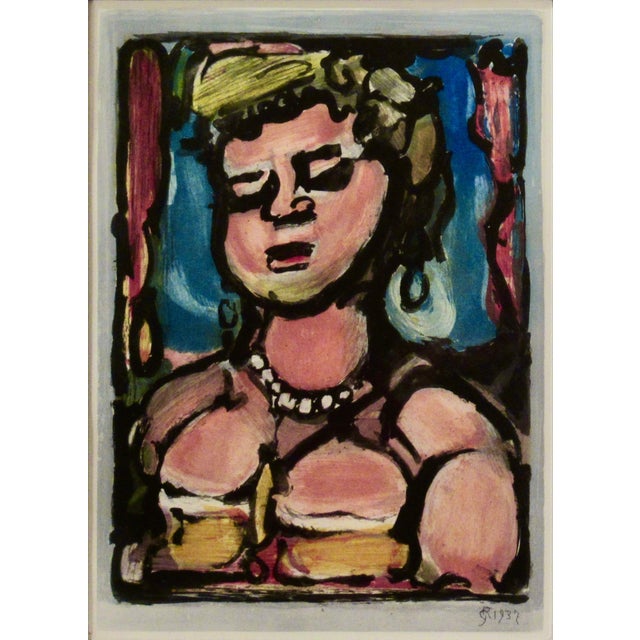 Georges Rouault "Courtisane Aux Yeux Baisses" From The Suite "Les Fleurs Du Mal"" 1937 Original Print For Sale In San Francisco - Image 6 of 7