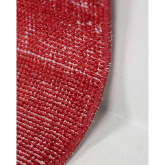 1970s Vintage Turkish Handmade Wool Cotton Red Runner Rug For Sale - Image 9 of 11