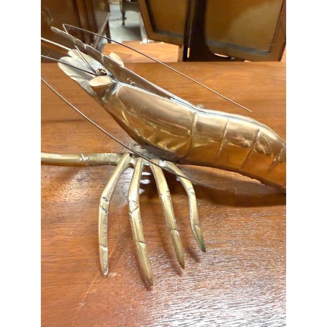 1950s 1950s Mid-Century Brass Lobster For Sale - Image 5 of 6