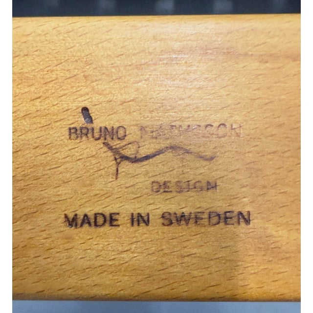 Vintage Bruno Mathsson "Eva" Leather Chair Signed For Sale - Image 12 of 12