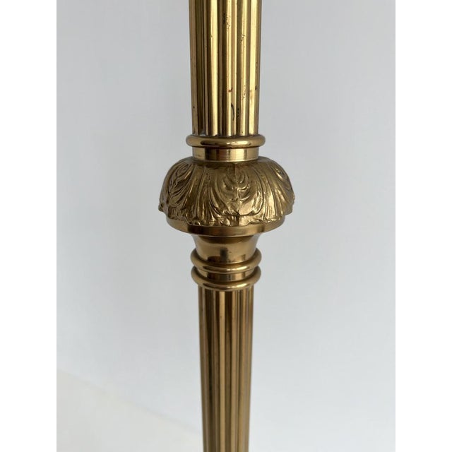 Vintage Brass Coat Rack with Rotating Crown and Fluted Column, 1960s For Sale - Image 17 of 18