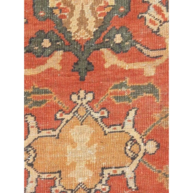 Antique Sultanabad Rust/Navy Rug, 13' 4" X 19' 4" For Sale - Image 4 of 5