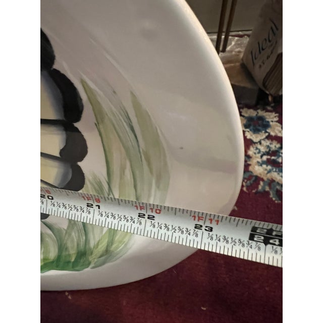 Up for consideration is a beautiful vintage large Italian hand painted turkey platter. This would look lovely on display...