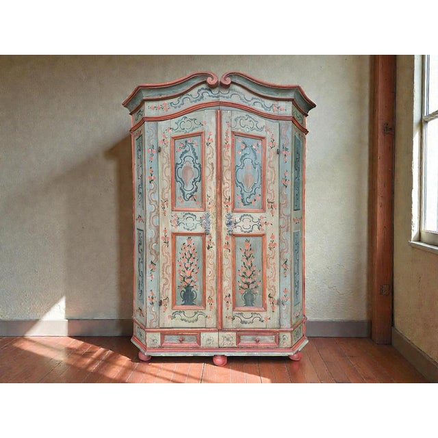 Painted Tyrolean Wardrobe in Fir For Sale - Image 12 of 18