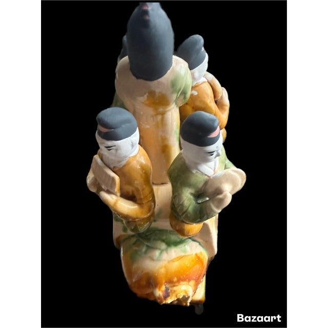 1990s 1990s A Chinese Tang Style Sancai Glaze Musicians on Camel Figure Group For Sale - Image 5 of 6