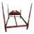Vintage George Style Cherry Rice Carved Four Poster Cali King Bed Frame. For Sale