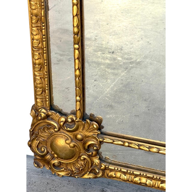 Wood Fine French Régence / Neoclassical Style Giltwood Mirror Paris, circa 1925 For Sale - Image 7 of 18