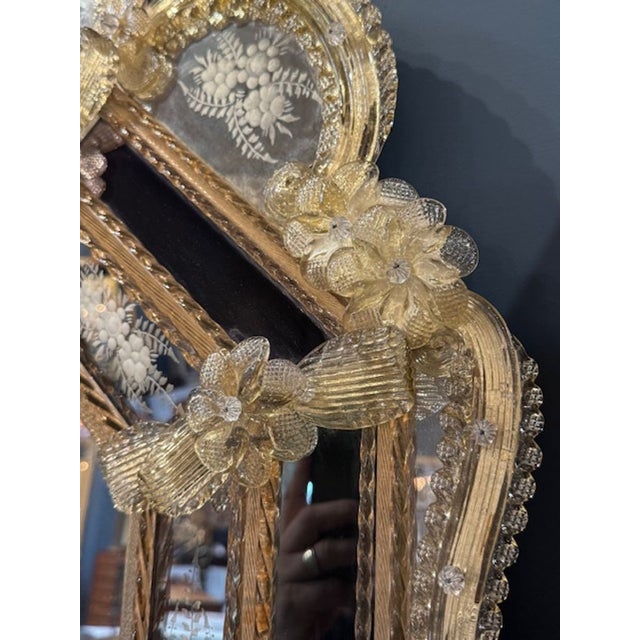Mid 20th Century Venetian Mirror For Sale - Image 4 of 6