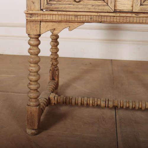 English Bleached Oak Lamp Table For Sale - Image 4 of 12